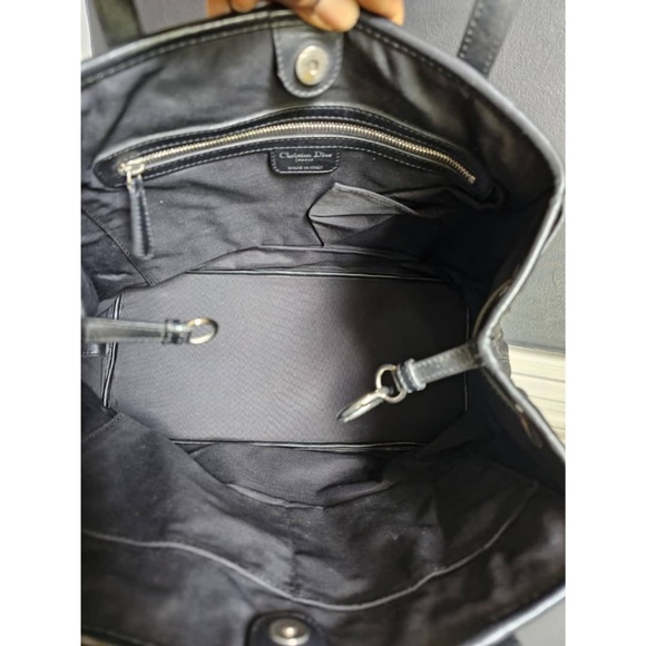 Authentic CHRISTIAN DIOR Cannage Panarea Tote Bag Black - Picture 12 of 13